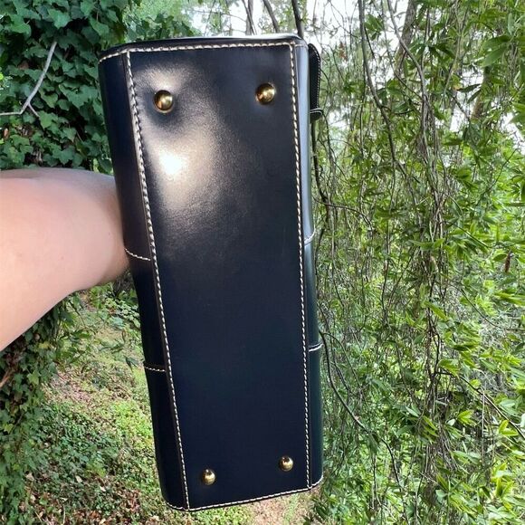 DOONEY & Bourke Leather Handbag Selleria Jayne Navy Leather Satchel Bag & Wallet - Picture 4 of 8